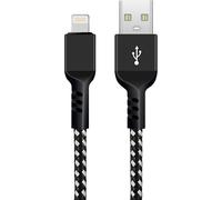 Câble pour iPhone Maclean, pour iPhone, supporte la charge rapide 2.4A, transfert de données, 5V/2.4A, noir, longueur 2m, MCE481