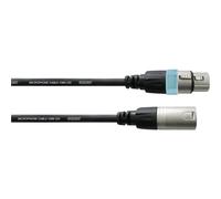 Câble pour microphone Cordial 1,5 m REAN noir XLR femelle/XLR mâle