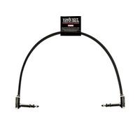 Ernie Ball Câble patch stéréo 12" Ruban plat simple - Noir