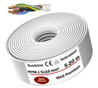 Câble D'alimentation Humide 5-20m Câble Électrique Mantelleitung NYM-J 5x16 mm²