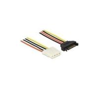 DeLock Câble d'alimentation 60136 SATA 15 broches femelle vers Molex 4 broches femelle 20 cm