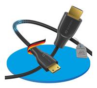 câble Premium High Speed Mini HDMI vers HDMI 4K,fiche Mini HDMI C vers fiche HDMI A,contacts plaqués Or,double blindage,3.00m