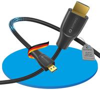 câble Premium High Speed \u200b\u200bMicro HDMI vers HDMI 4K, fiche Micro HDMI D vers fiche HDMI A, contacts plaqués Or, double blindage, 3.00m