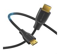 câble Premium High Speed \u200b\u200bMini HDMI vers HDMI 4K, fiche Mini HDMI C vers fiche HDMI A, contacts plaqués Or, double blindage, 3.00m