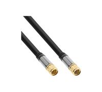 Câble Premium SAT, 4x blindé, 2x fiche F, 110dB, noir, 3m