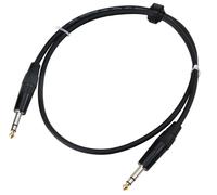 Cable Professionnel de Jack Stereo 6.3mm Guitare Basse Batterie Electronique 1m