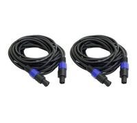 Câble professionnel - IBIZA SOUND - Speakon mâle/mâle - Lot de 2 - 5 m - 1,5 mm²