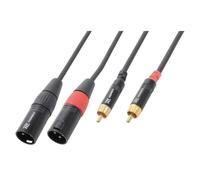 Câble professionnel PD Connex - 2x XLR mâle / 2x RCA mâle - 3m