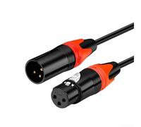 Câble professionnel XLR vers XLR de 20 m - Cordon de microphone audio équilibré pour mixeur et haut-parleur DMX pour installation de podcasts - Rouge - 30 cm
