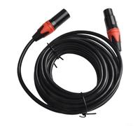 Câble professionnel XLR vers XLR de 20 m - Cordon de microphone audio équilibré pour mixeur et haut-parleur DMX pour installation de podcasts - Rouge - 5 m