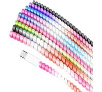 Câble Protecteur/Gaines De Câble/Gaine Cable/Protege Cable Animaux/Cable Management/Range Cable Bureau, 9 Pcs Protege Cable Chargeur Pour Iphone Android Type-C Cable Micro Usb Casq[CAB9162242]
