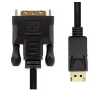 ProXtend Câble DisplayPort 1.2 vers DVI-D 24+1, Adaptateur Actif pour Moniteur, 3 mètres