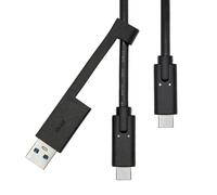 Câble ProXtend USB-C 3.2 G2 avec adaptateur USB-A 1 m, USBCWA-001