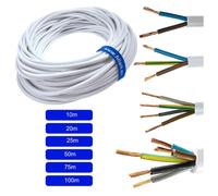 Câble H05VV-F 3x1,5/ 3x2,5/ 4x0,75/ 5x0,75/ 5x1,5 mm2- câble blanc