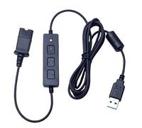 Câble QD à déconnexion rapide pour casque de qualité supérieure vers prise USB avec sourdine + contrôle du volume Longueur 170,2 cm QD vers USB Wire Connecteurs de fil à déconnexion rapide