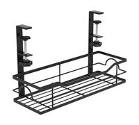 Cable Rack, Cord Organizer, 13.78x4.72x8.66in Under Desk Design, Space-Saving Basket, Extended Capacity, Sturdy Wire Frame for Desktop, Room, Computer, Tablets, Earphones, Workplace
