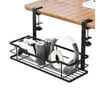 Cable Rack, Management Tray, 13.78x4.72x8.66in Under Desk, Cord Organizer, Wire Basket, Space-Saving Design, Extended Holder, Durable Structure for Desktop, Room, Computer, Tablets