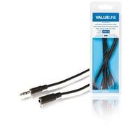 Câble rallonge audio Jack 3,5 mm mâle vers Jack 3,5 mm femelle 2,00 m noir Value Line - Blindé