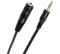 Câble rallonge audio stéréo - connecteurs jack 3. 5 mm mâle et femelle - cordon noir - longueur 3 m