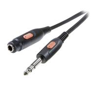Câble rallonge jack 6,3 mm, 5 m SpeaKa Professional SP-7870632 [1x Jack mâle 6.35 mm - 1x Jack femelle 6.35 mm] 5.00 m noir