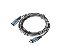 LinQ Câble rallonge USB-C Charge 100W, Vidéo 8K, Transfert 20 Gbps – 2 m Gris