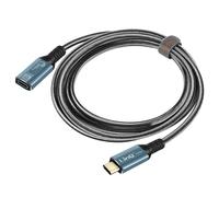 Câble Rallonge USB-C Charge 100W Vidéo 8K Transfert 20 Gbps 2m LinQ Gris