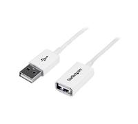 Câble Rallonge USB - STARTECH - 1 m - Blanc - Double blindage - Moulé