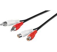 Câble RCA 2,5mts entre 2 hommes et 2 femmes Goobay