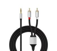 Câble RCA Audio Adaptateur 3,5mm Mâle vers 2 RCA Mâle Auxiliaire Stéréo Splitter 6,6FT/2M Compatible avec Téléphone iPod pour Amplificateur HiFi/Home Cinéma/Enceinte