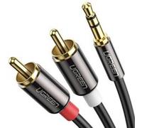 UGREEN Câble Cinch Jack 3.5mm Mâle vers 2 RCA Mâle Câble RCA Jack Audio Stéréo Compatible avec TV PC Téléphone Tablette Amplificateur Chaîne HiFi DVD Barre de Son Home Cinéma Autoradio Enceinte (1M)