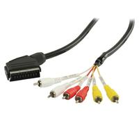 Valueline - Câble vidéo/audio - RCA mâle pour SCART mâle - 2 m - noir