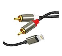 Câble RCA pour iPhone, câble Lightning vers RCA, adaptateur audio auxiliaire pour téléphone 13 13 Pro 13 Pro Max 13 Mini 12 12 Pro Max 12 Mini 11 Pro Max XS X 8 7 (1 m)
