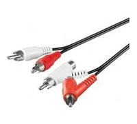 Goobay 50214 Câble de connexion stéréo, RCA avec continuité, 1.5 m - 2x RCA mâle > 2x RCA mâle/femelle