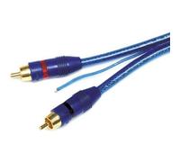 Câble RCA Stereo Double-Blindé avec Remote - CALIBER - Serie 400 - 4m - Bleu - Double blindage