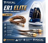 Câble RCA stéréo Focal ER1 Elite 1 m haute performance triple blindage RCA