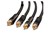 Câble RCA Stéréo Occ Plaqué Argent, 1 Paire, Audio Hi-Fi Premium Haute Performance, D'interconnexion 2RCA À(3m)