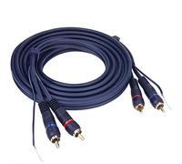 Câble RCA UINOSOO 3 m plaqué or 2RCA mâle vers 2RCA mâle avec câble d'interconnexion stéréo pour platine, préampli, lecteur de disque, amplificateur