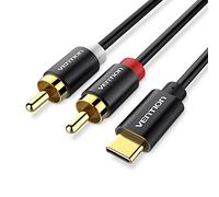 Cable RCA VENTION USB-C à 2 RCA Cable Audio, Câble RCA Jack avec Puce DAC, Cable Auxiliaire Type-C Compatible avec iPad, Téléphone, PC, Home Theatre, DVD, Amplificateur, Enceinte, TV, PS5 (1,5M)