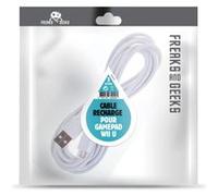 Câble recharge Freaks And Geeks USB Blanc pour Nintendo Wii U 3 m Blanc G