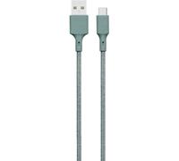 Câble Recyclable en coton USB A/micro USB 2m Night Green Just Green
