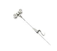 Câble réglable pour tableaux Rail de guidage en forme U, 2 pièces, corde suspension fil d'acier, boucle à crochet rétractable, cadre Photo, accessoires lanière(Type 4,3M X2PCS)