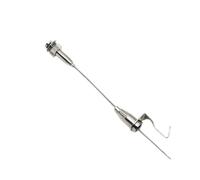 Câble réglable pour tableaux Rail de guidage en forme U, 2 pièces, corde suspension fil d'acier, boucle à crochet rétractable, cadre Photo, accessoires lanière(Type 1,3M X2PCS)