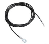 Câble Remplacement Gym 5mm Acier Nylon 2m Silencieux(3m) | Acier haute résistance, gainage nylon, silencieux, anti-dérapant, 2m longueur, noir