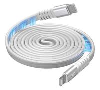 CÂBLE RENFORCÉ MAGNÉTIQUE FORCE POWER USB C VERS LIGHTNING 1.2 M 60W BLANC POUR TÉLÉPHONE PORTABLE
