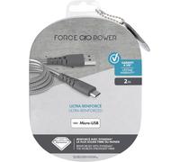 Câble Renforcé Micusb 2M 2.1A Gris