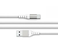 Câble Renforcé USB A/USB C 3m - 3A Blanc Blanc