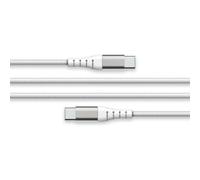 Câble Renforcé USB C/USB C 3m - 3A Blanc