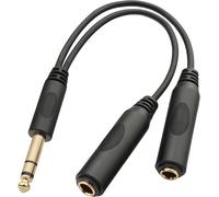 Câble Répartiteur 6,35Mm Trs Stéréo Mâle Vers Double Trs Femelle 6,35Mm[Z114]