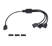 Câble répartiteur ARGB 5 V 3 broches adressable RVB 1 vers 3, câble d'extension ARGB avec broches mâles pour châssis d'ordinateur, refroidisseur de processeur, ventilateurs PC et extension d'éclairage