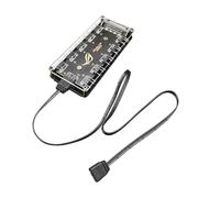 Câble répartiteur ARGB - Câble d'extension répartiteur ARGB à 3 broches - Hub répartiteur ARGB pour PC 5 V, câble d'extension de carte mère ARGB adressable à 11 ports pour relier plusieurs points Q